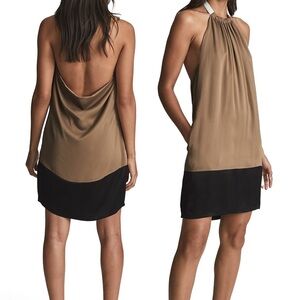 NWT, Reiss PASCAL HALTERNECK SATIN MINI, size 10